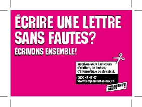 Publicité 85x60 Écrire